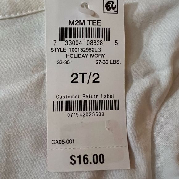 Epic Threads Girls Holiday Ivory Fox Top Girls Sz 2T - Picture 3 of 4